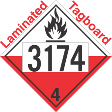 Spontaneously Combustible Class 4.2 UN3174 Tagboard DOT Placard