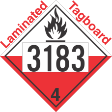 Spontaneously Combustible Class 4.2 UN3183 Tagboard DOT Placard