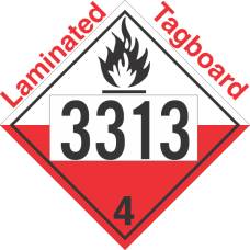 Spontaneously Combustible Class 4.2 UN3313 Tagboard DOT Placard