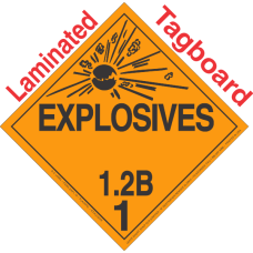 Explosive Class 1.2B Tagboard DOT Placard