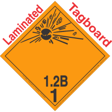 Explosive Class 1.2B Wordless Tagboard DOT Placard