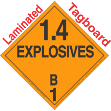 Explosive Class 1.4B Tagboard DOT Placard