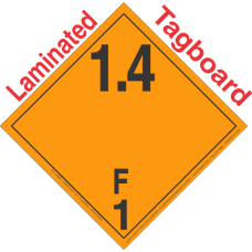 Explosive Class 1.4F Wordless Tagboard DOT Placard