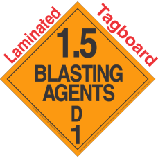 Explosive Class 1.5D Tagboard DOT Placard