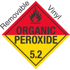 Standard Worded Organic Peroxide Class 5.2 Removable Vinyl Placard
