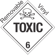 Standard Worded Toxic Class 6.2 Removable Vinyl Placard