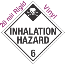 Standard Worded Inhalation Hazard Class 6.1 20mil Rigid Vinyl Placard