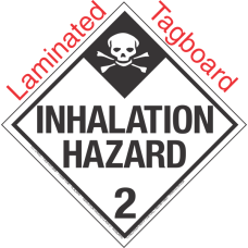 Standard Worded Inhalation Hazard Class 2.3 Laminated Tagboard Placard