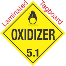 Standard Worded Oxidizer Class 5.1 Laminated Tagboard Placard