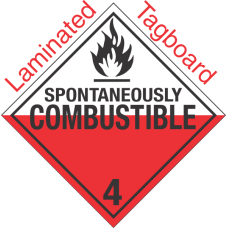 Standard Worded Spontaneously Combustible Class 4.2 Laminated Tagboard Placard